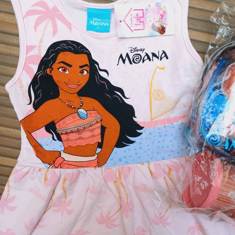 Lote Infantil Moana Novo, Roupa Infantil para Menina Disney Nunca Usado  90990805