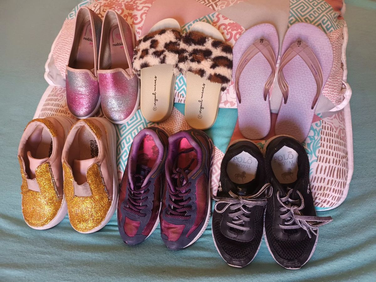 Lote Sapatos Cal ado Infantil para Meninas Usado 86654315 enjoei