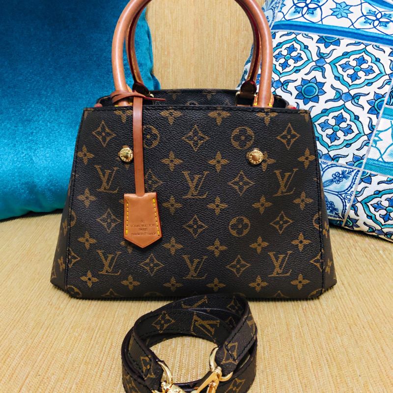 M50168 Louis Vuitton 2015 Monogram Vernis Montaigne MM -Black