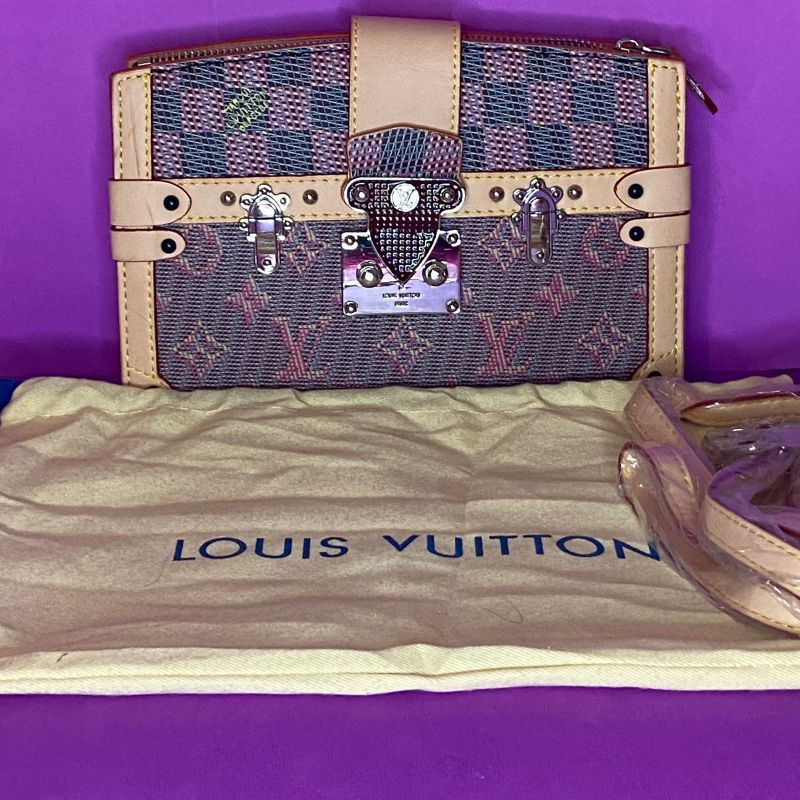 Louis Vuitton Petite Malle Damier Monogram LV Pop Pink in Calf