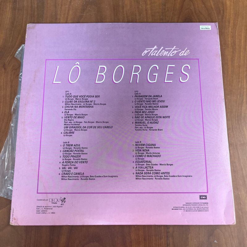 Lp - 2 Discos - O Talento de Lô Borges | Emi Usado 103739211 | enjoei