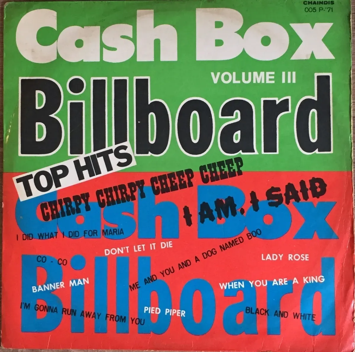 Lp Disco Vinil Cash Box Billboard Top Hits Vol.3 Item de Música