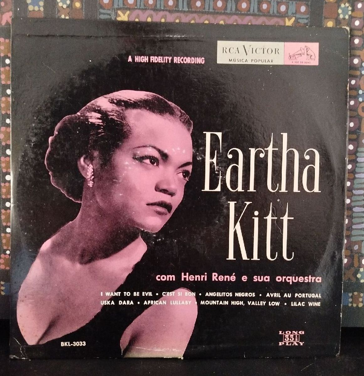 Lp Vinil 10' Eartha Kitt com Henri René e Sua Orquestra 1954 Excelente ...