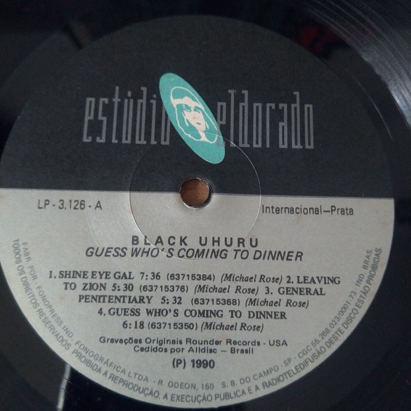 Lp Vinil Black Uhuru - Guess Who'S Coming To Dinner | Estudio