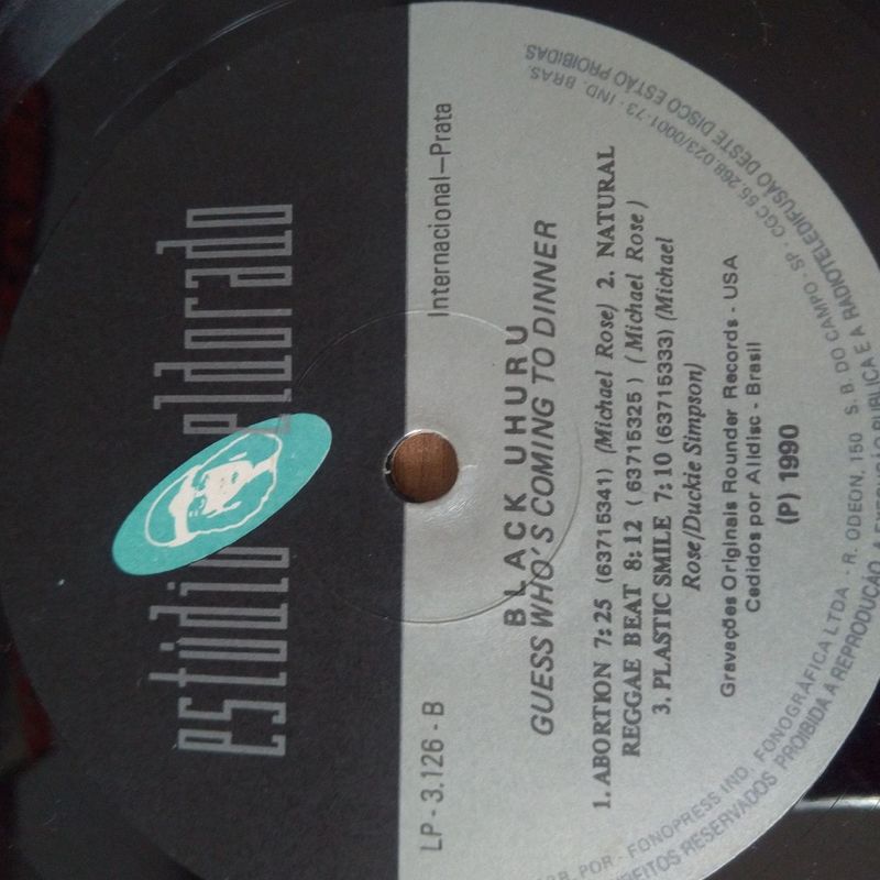 Lp Vinil Black Uhuru - Guess Who'S Coming To Dinner | Estudio