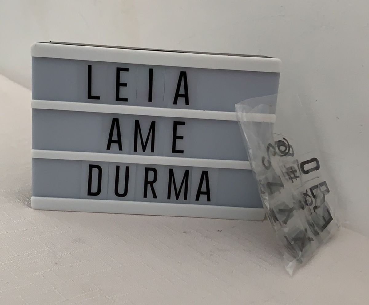 Luminária com Letras e Luz Item de Decoração Nunca Usado 48658508