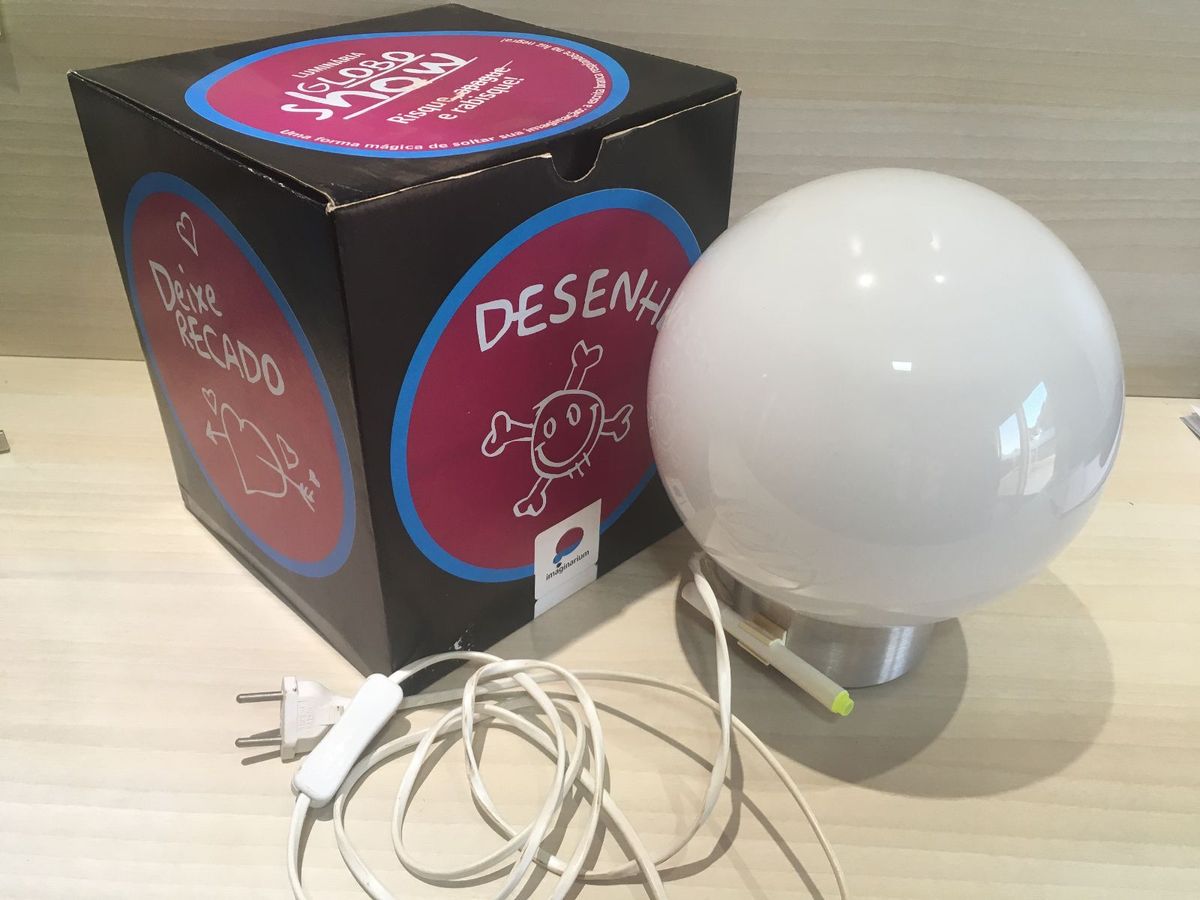 Luminária Globo Show Luz Negra Imaginarium Móvel p/ Iluminação