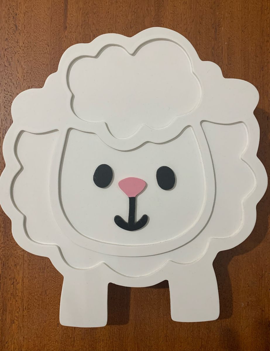 Luminária Ovelha em Mdf com Luz Led Item Infantil Mdf Nunca Usado