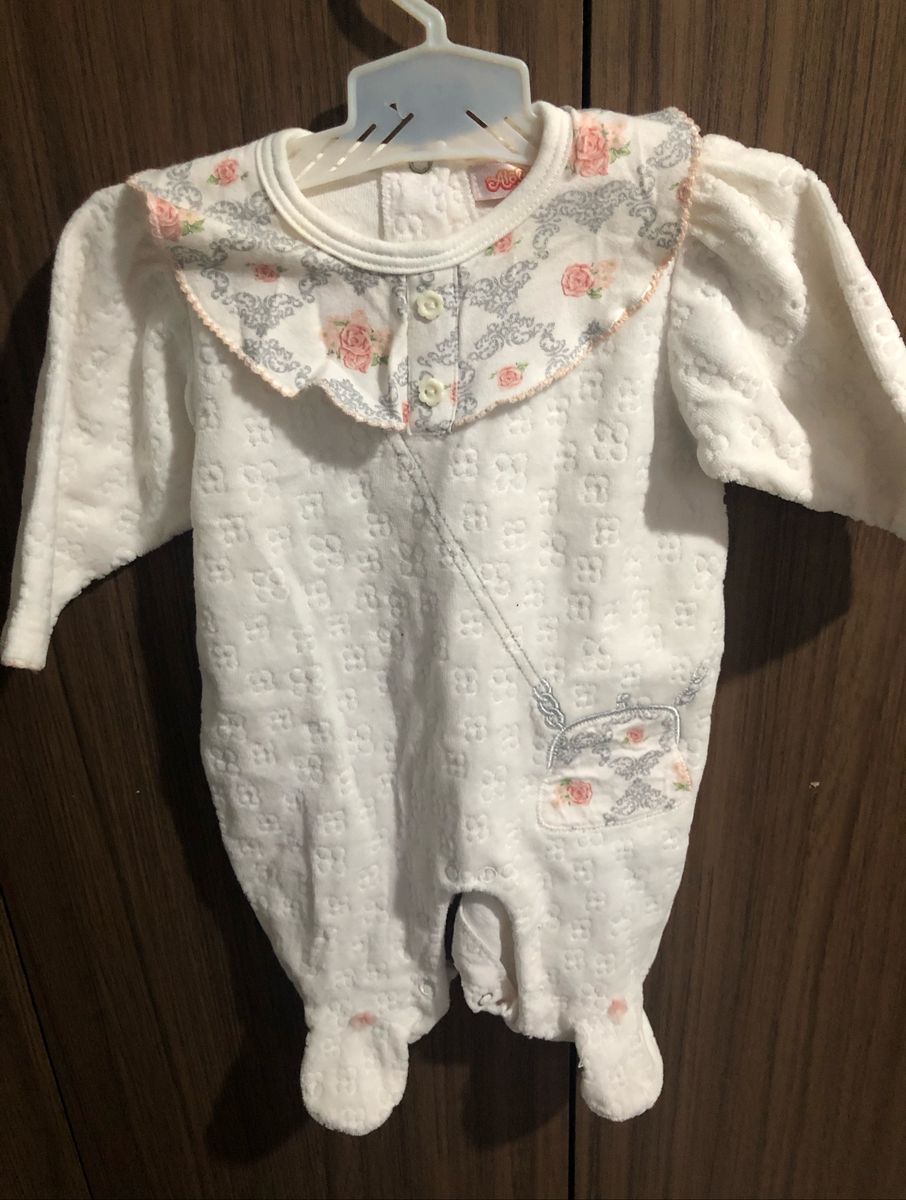 Macacao Alo Bebe Branco Saida Maternidade Roupa Infantil Para Bebe Alo Bebe Usado Enjoei