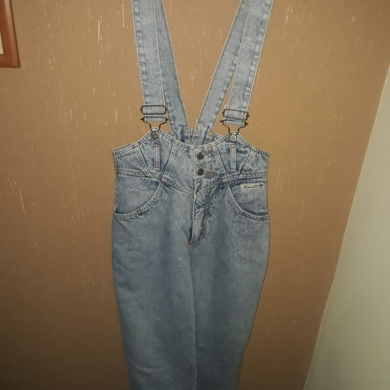 Macacao jeans sale antigo