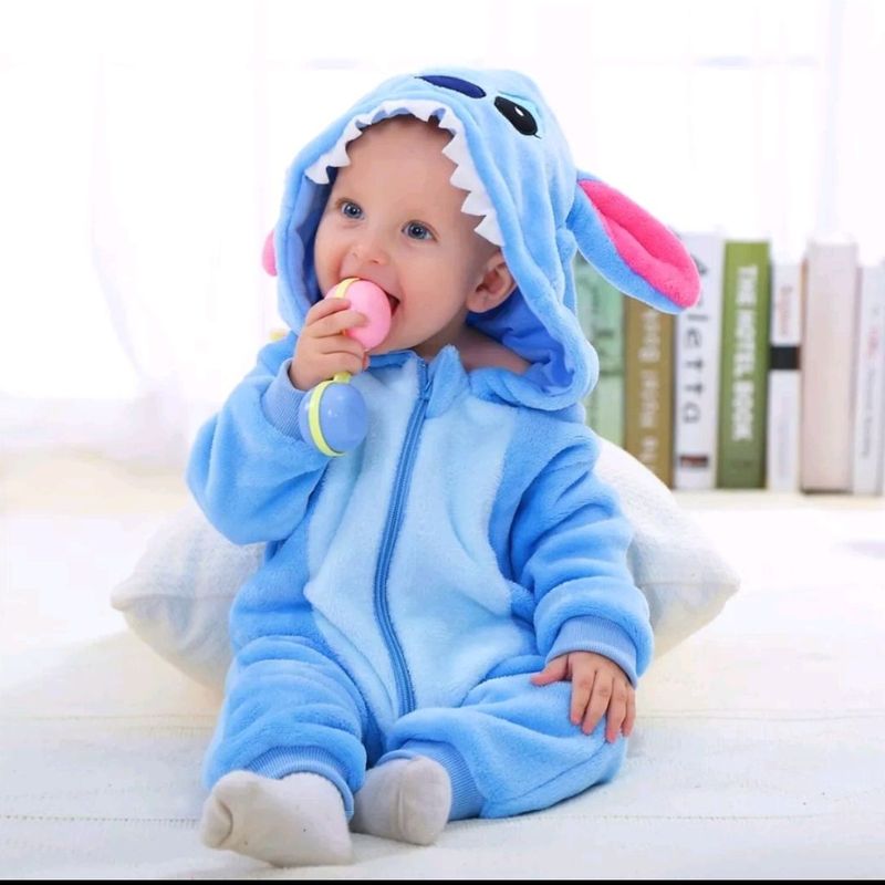 Macacão Bebê Stitch Inverno  Roupa Infantil para Bebê Nunca Usado