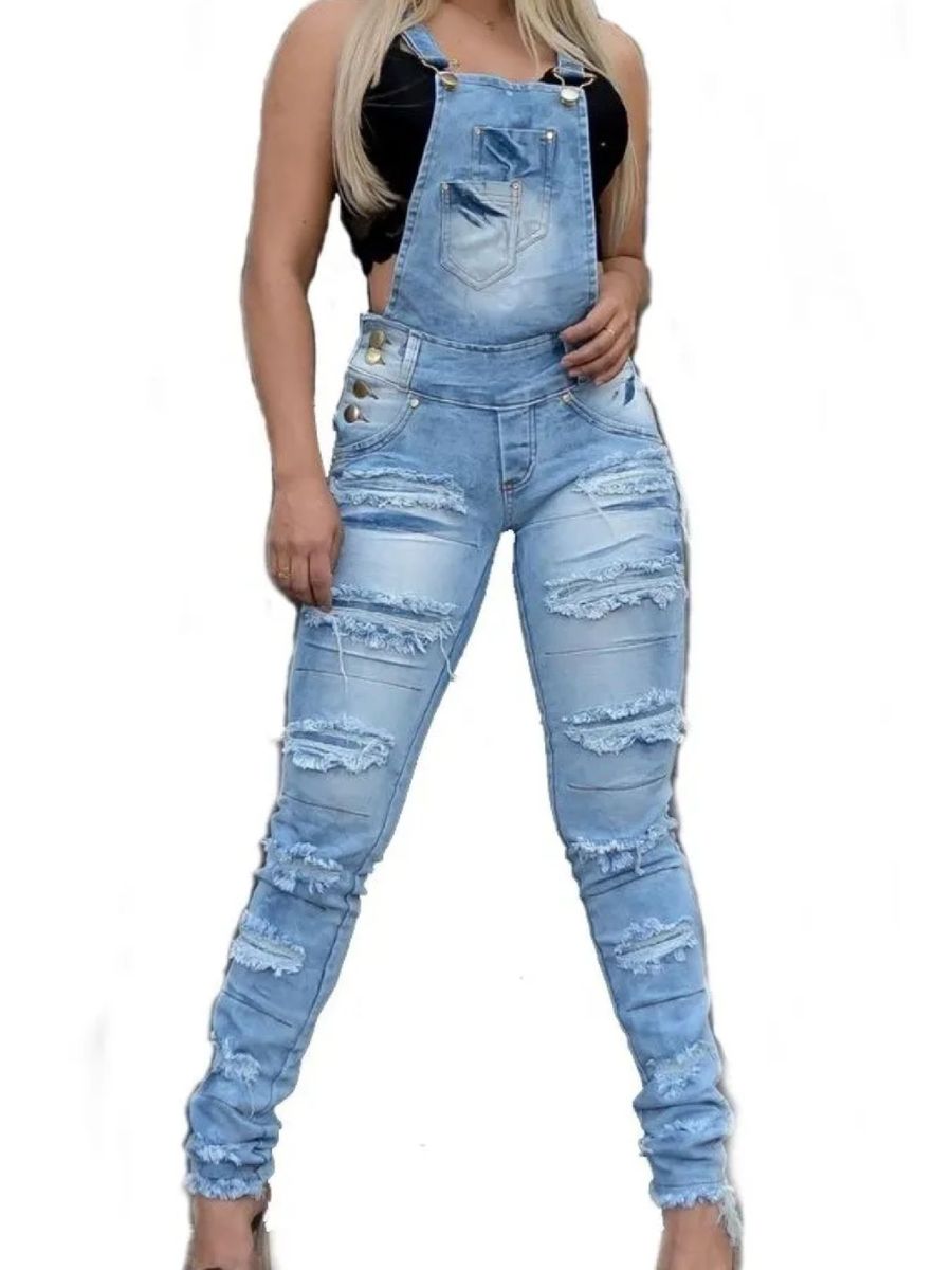 macacão calça jeans