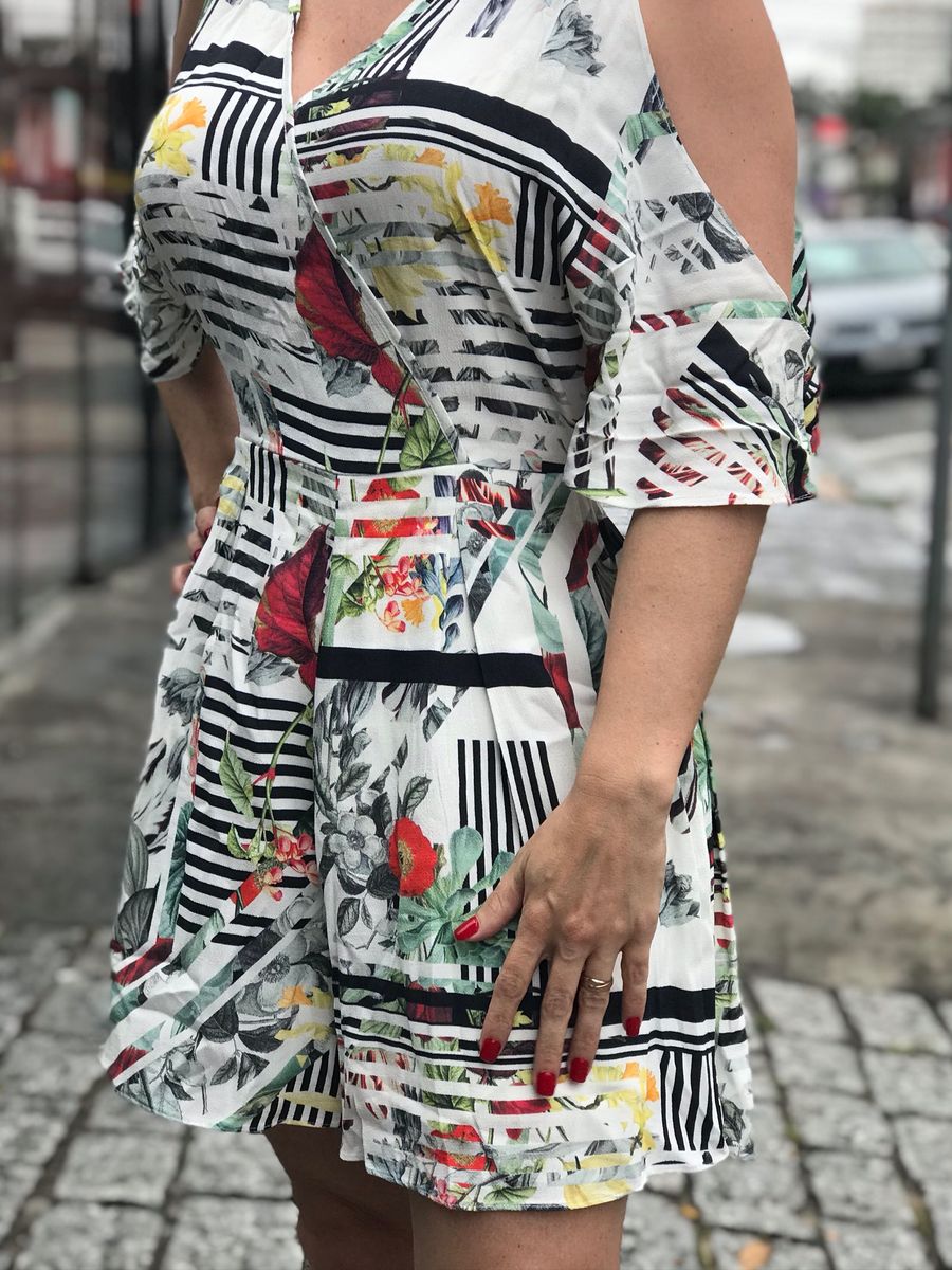 macacão curto estampado 2019