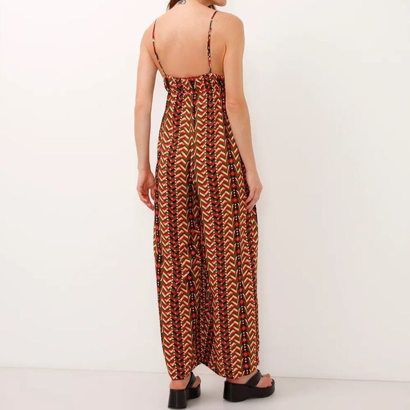 Macacão em Viscose Alça Fina Macacão Feminino C&Amp;A Nunca Usado  111536614 enjoei