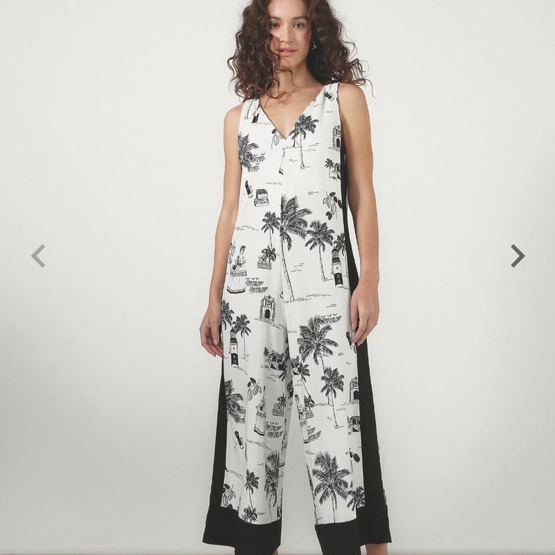 Macacão Feminino Pantacourt Bahia Branco Paulo Mariotti para