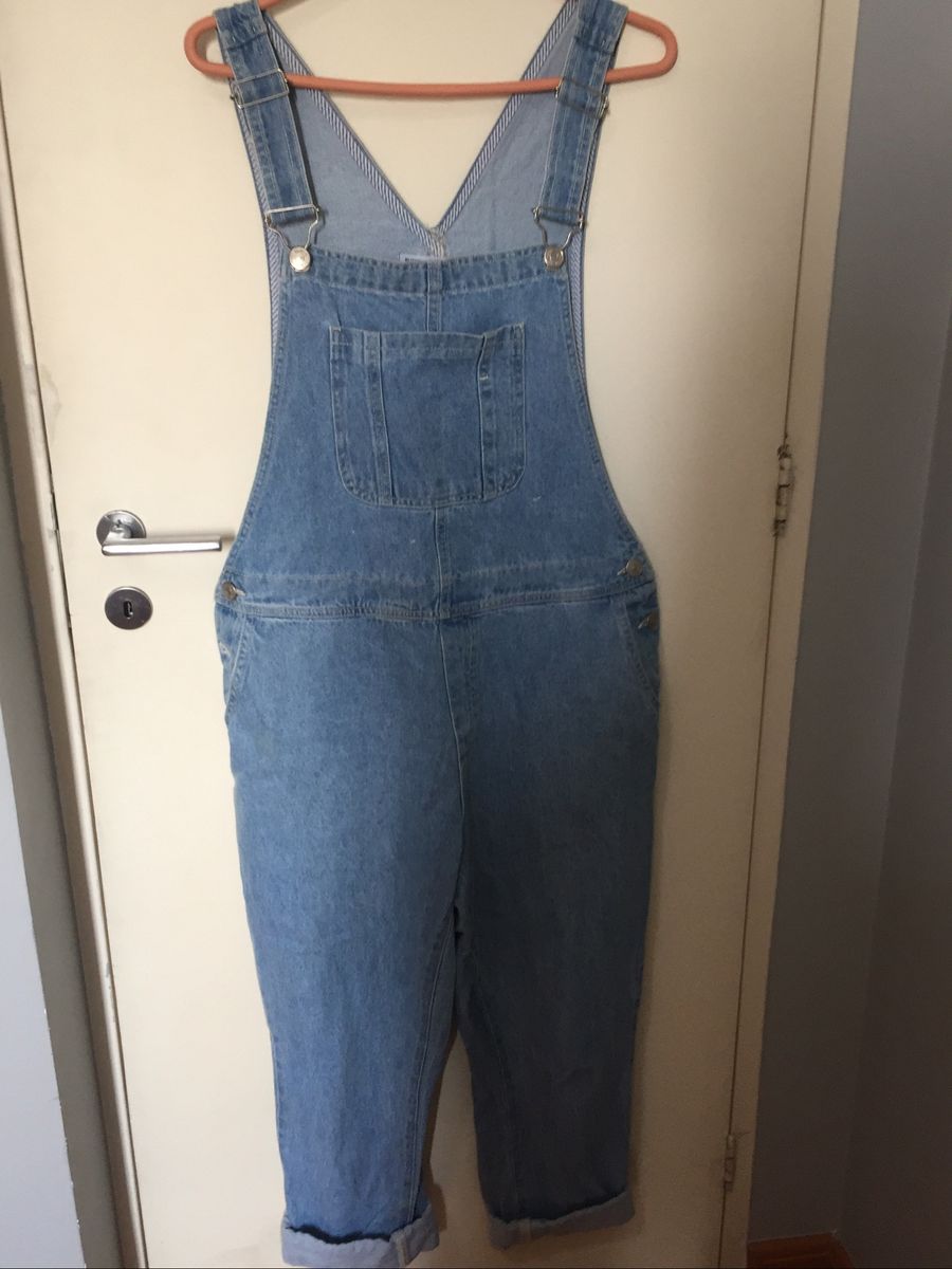 jardineira jeans retro