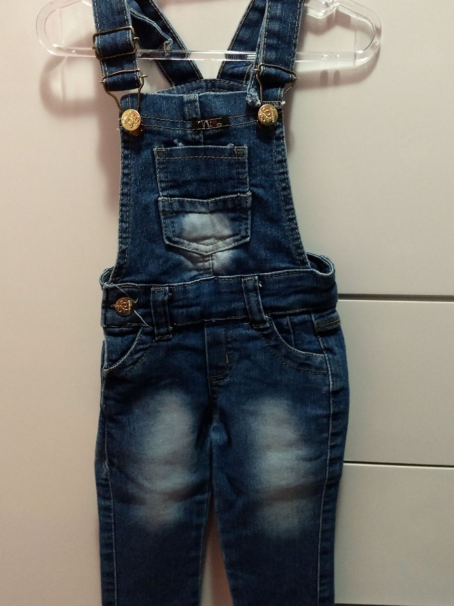 Macacao Jardineira Jeans Roupa Infantil Para Bebe Nillo Jeans Usado Enjoei