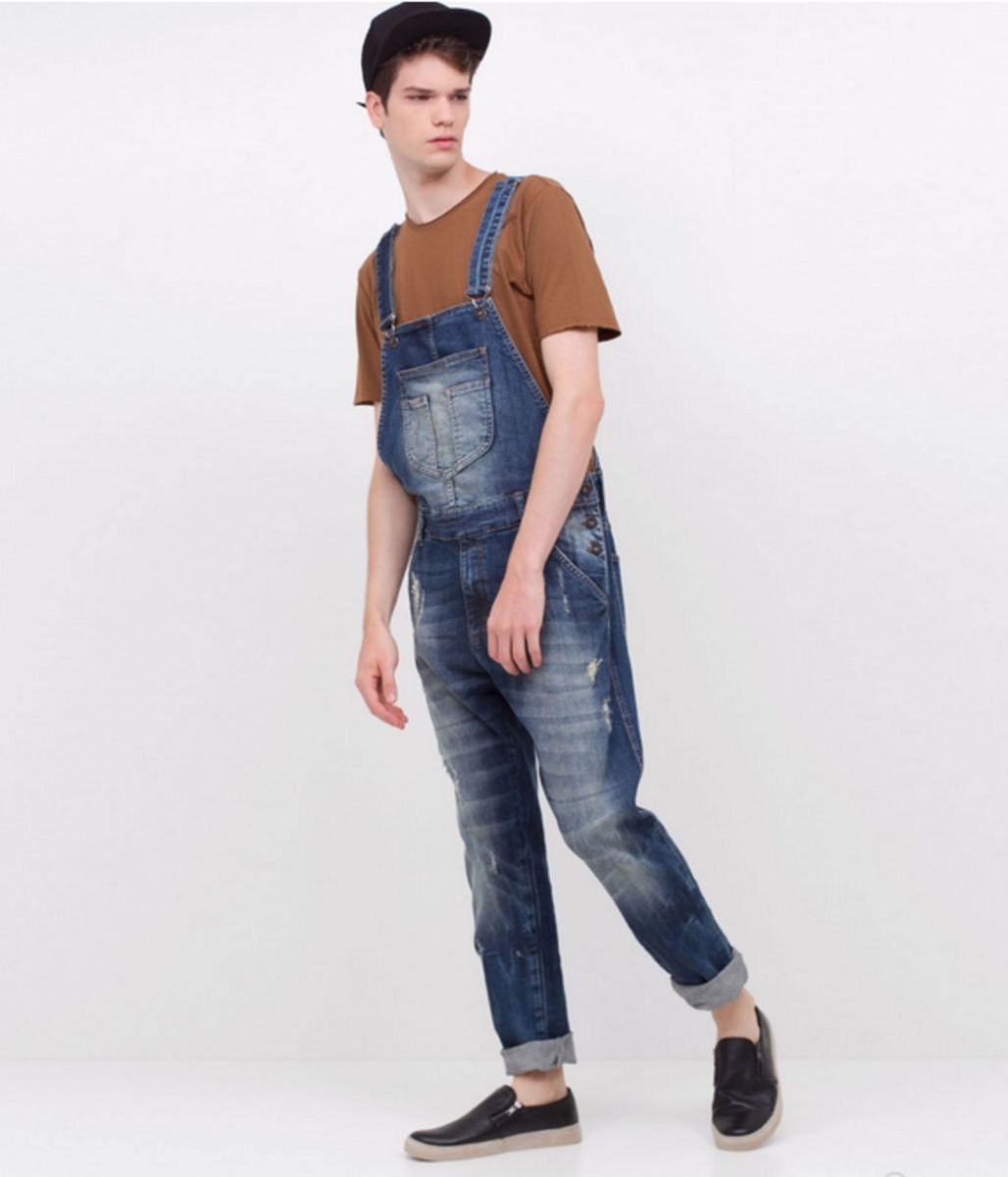 macacão jardineira masculino