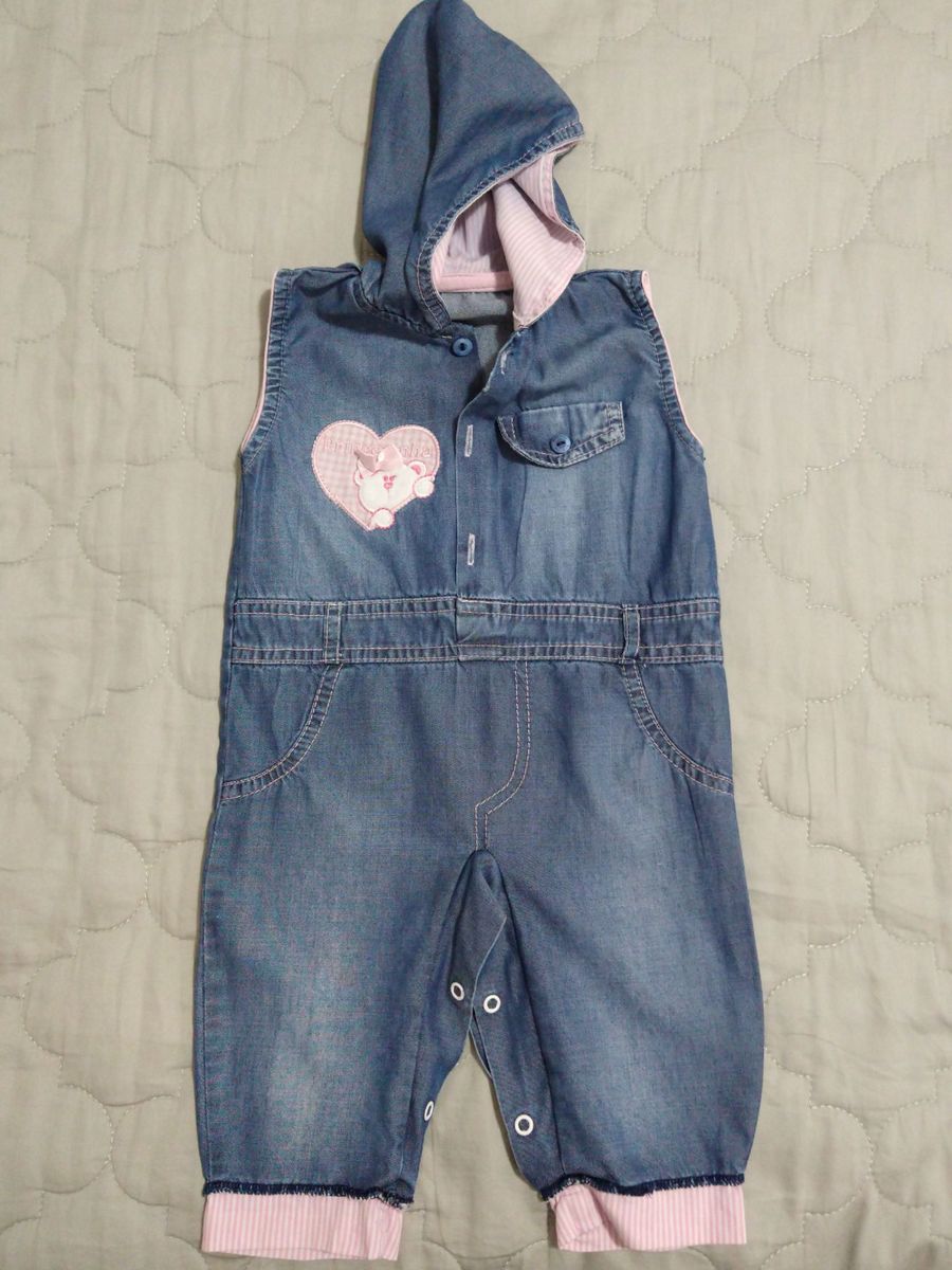 macacao jeans para bebe