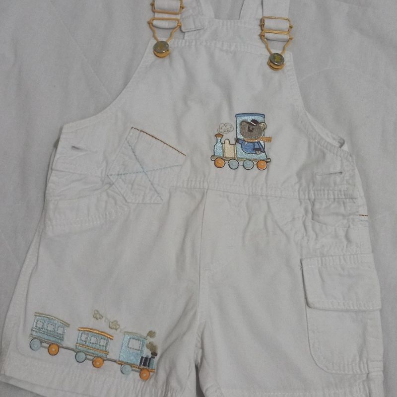 Macacão jeans 2024 branco infantil