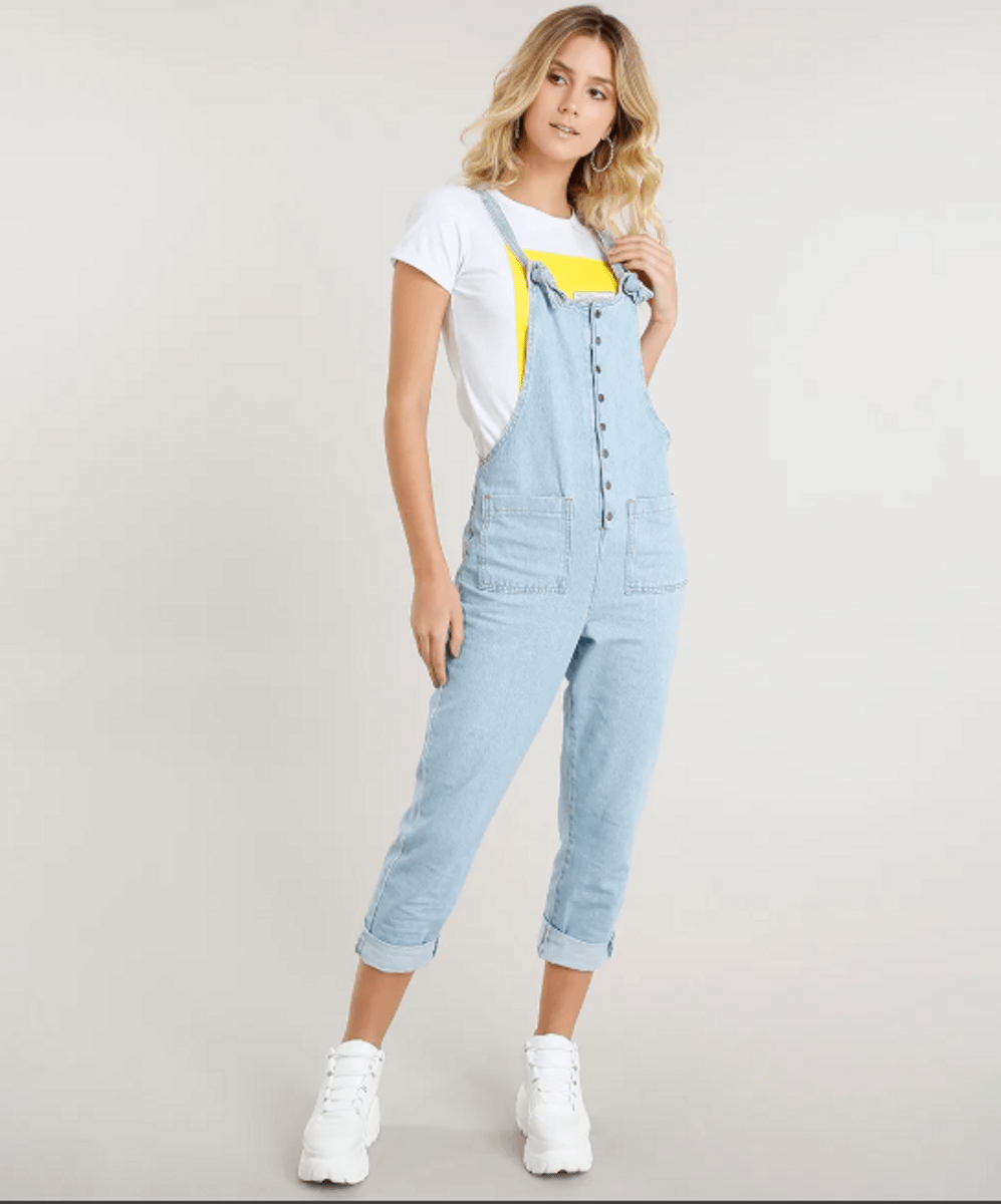 macacão feminino longo jeans