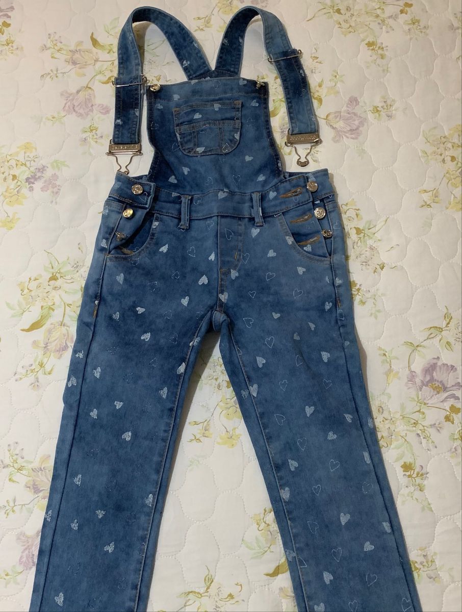 macacao jeans infantil