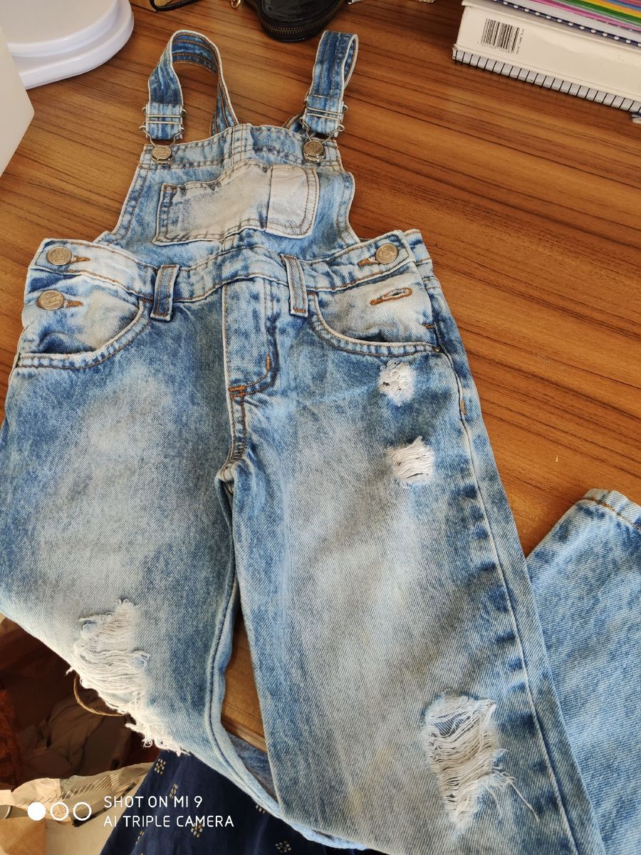 Macacao Jeans Infantil Roupa Infantil Para Menina Zara Usado Enjoei