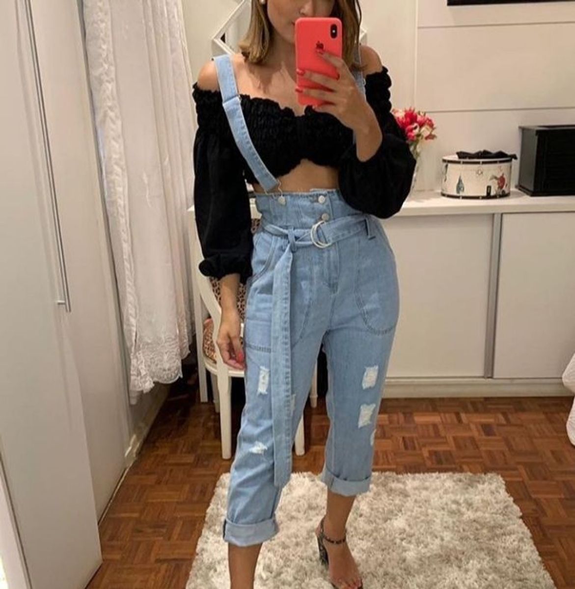 macacao jeans mom