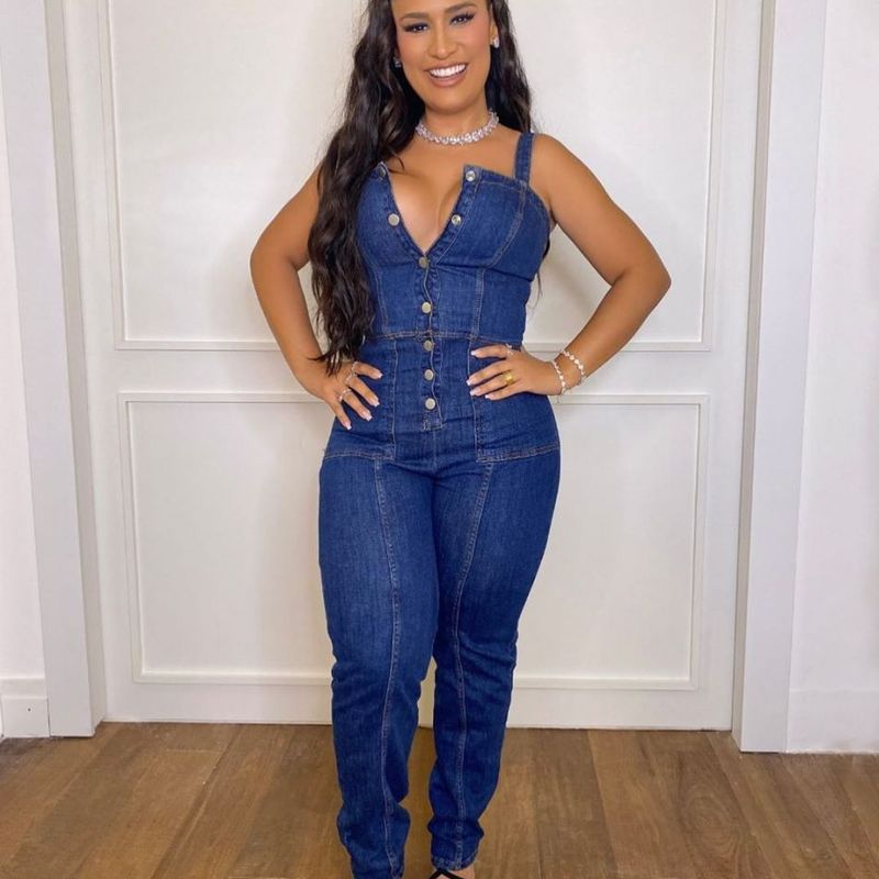 Macacão Jeans Riachuelo Macacão Feminino Riachuelo Nunca Usado