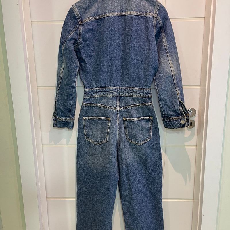 wpeace_0314 wpeace_0314 Macacão Jeans Zara Pp com Botões 34 | Zara Nunca Usado