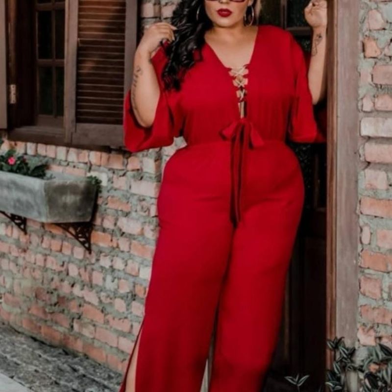 Modelos de best sale macacao plus size