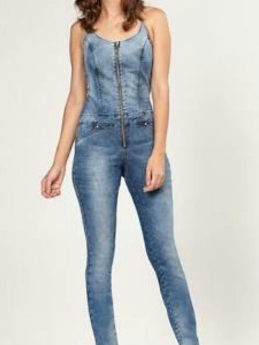 macacão jeans patoge