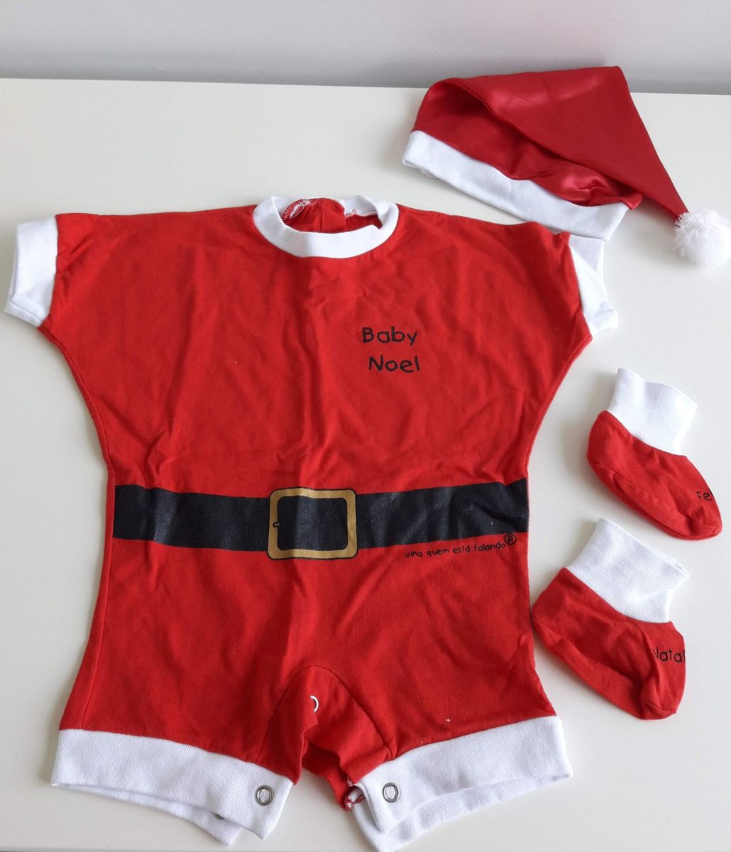 roupa de papai noel para bebê