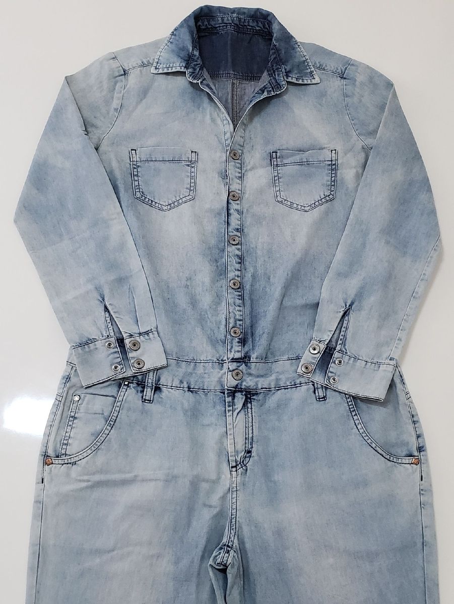 macacão jeans patoge