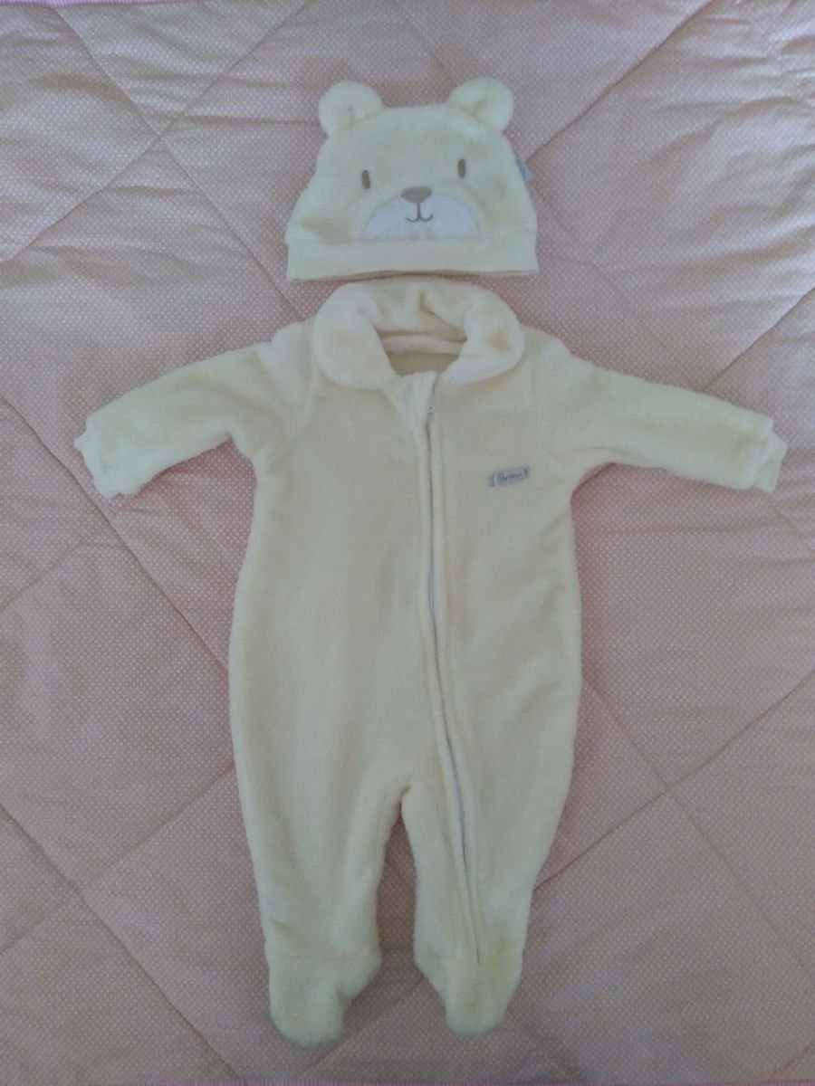 Macac\u00e3o Pel\u00facia de Urso Beb\u00ea -para\u00edso | Roupa Infantil para Beb\u00ea ...