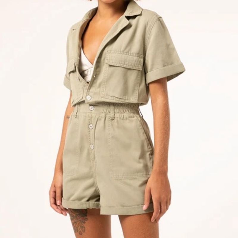 Macaquinho de Sarja C&A Usado 107692606 enjoei