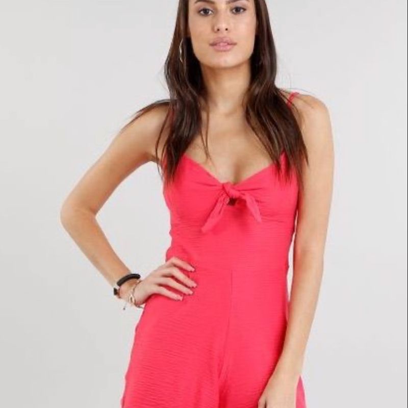 Macaquinho Feminino Malha Decote Nó Curto de Alcinha Macacão Verão  Blogueiras Macacão Feminino C&A Nunca Usado 75110402 enjoei