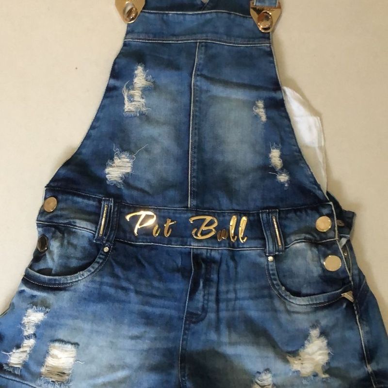 Macaquinho Jeans Pitbull Jeans Tamanho 40 Pit Bull Jeans Usado