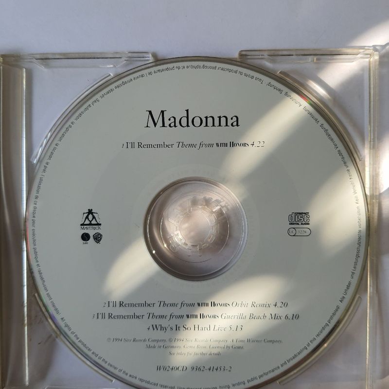 Madonna Cd Single I'Ll Remember | Madonna Usado 106784116 | enjoei