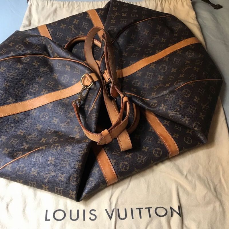 Mala Louis Vuitton Keepall 60 com Alça Original Usada, Louis-Vuitton Usado  27897682