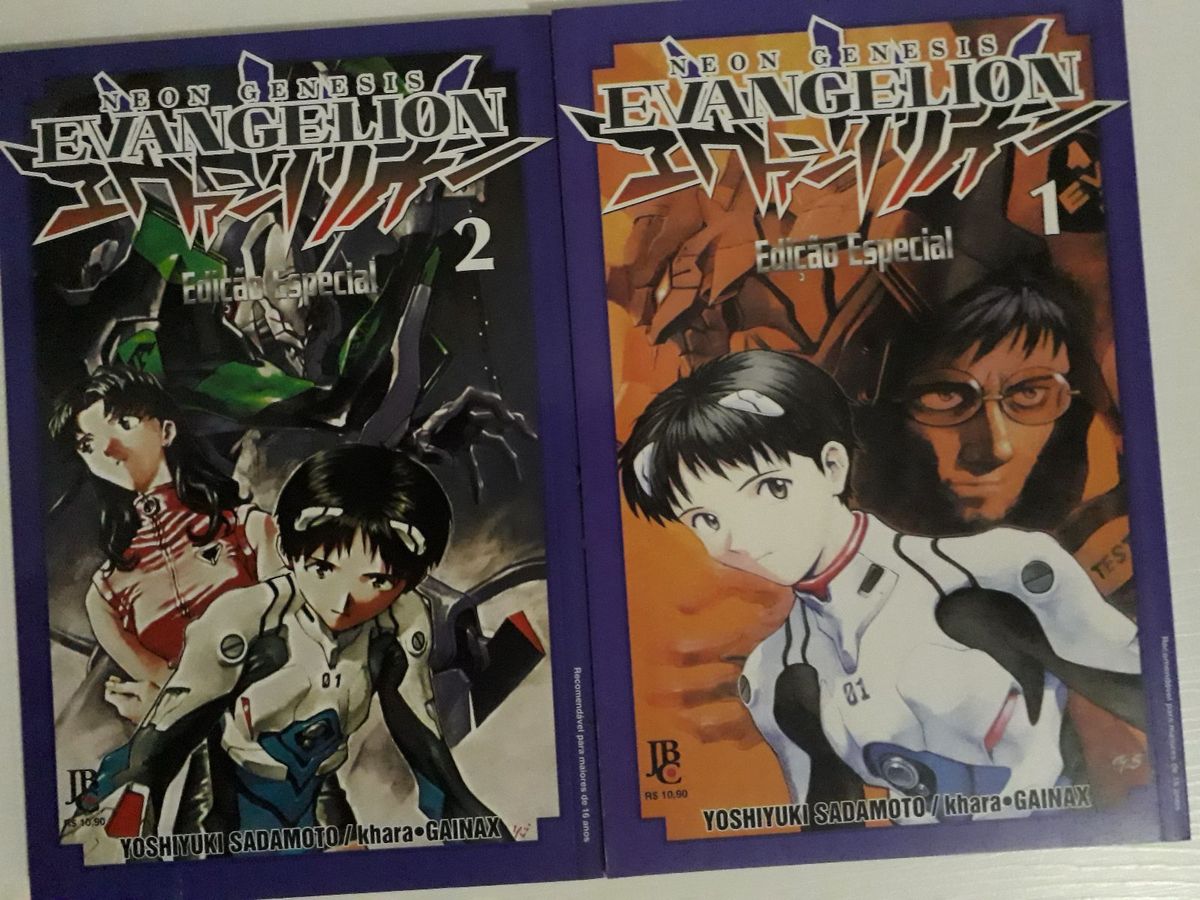 Manga Neon Genesis Evangelion Vol 1 2 Livro Jbc Usado 3970 Enjoei