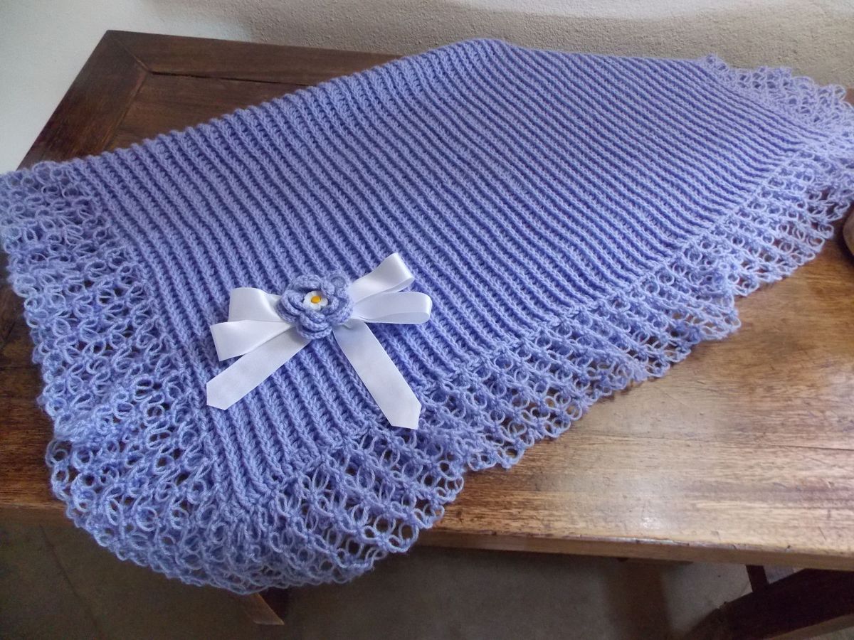 Manta Em Croche Tunisiano Roupa Infantil Para Bebe Nunca Usado Enjoei