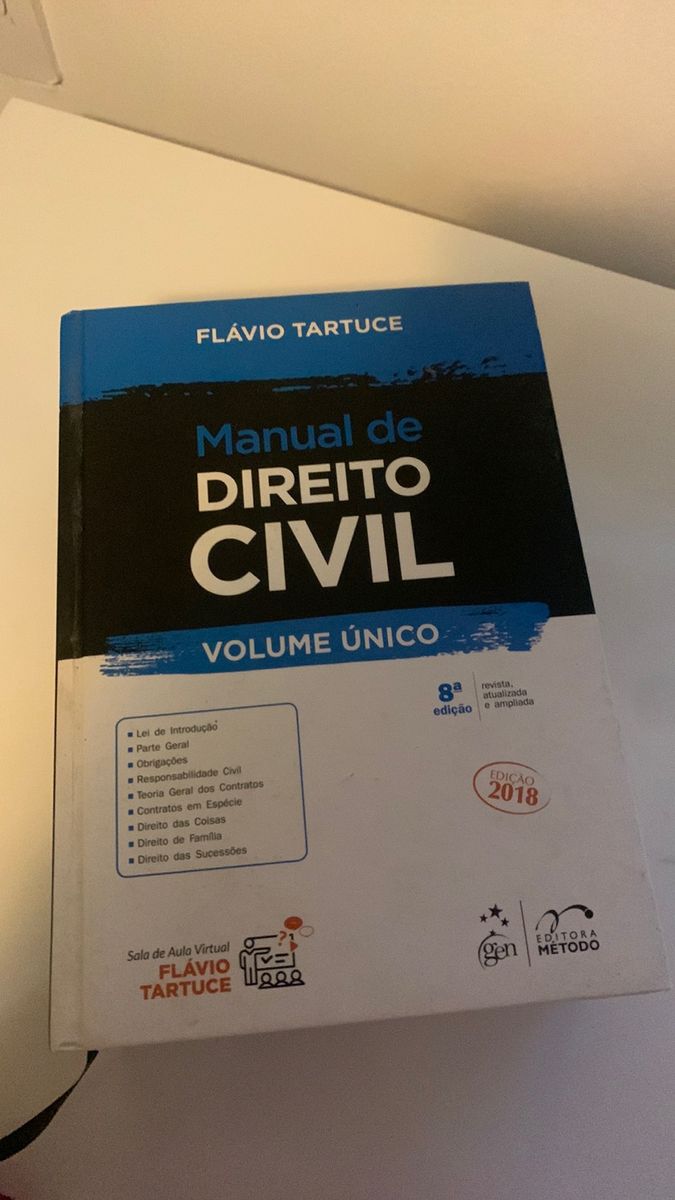 Manual De Direito Civil - Flávio Tartuce | Livro Editora Metodo Usado ...