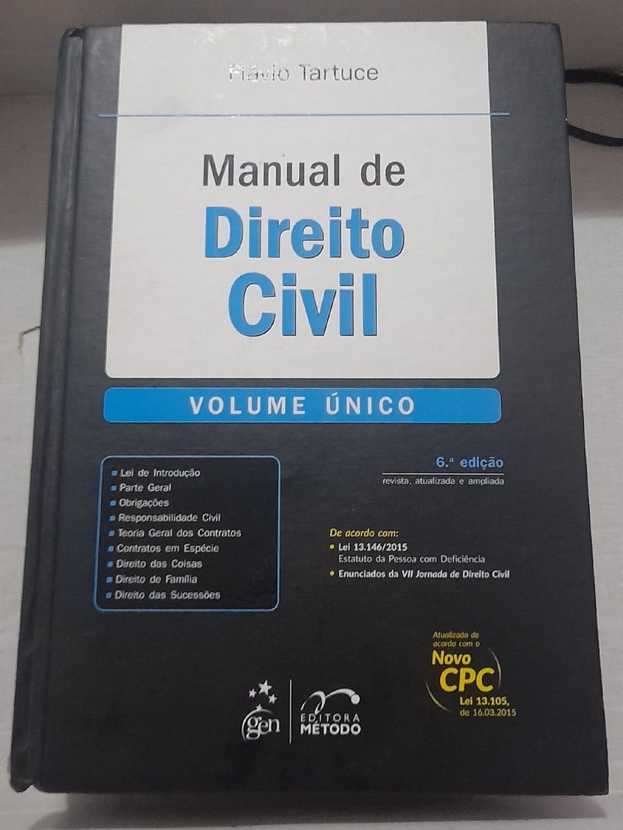 Manual De Direito Civil Volume Único Livro Editora Método Usado 65527184 Enjoei 7480