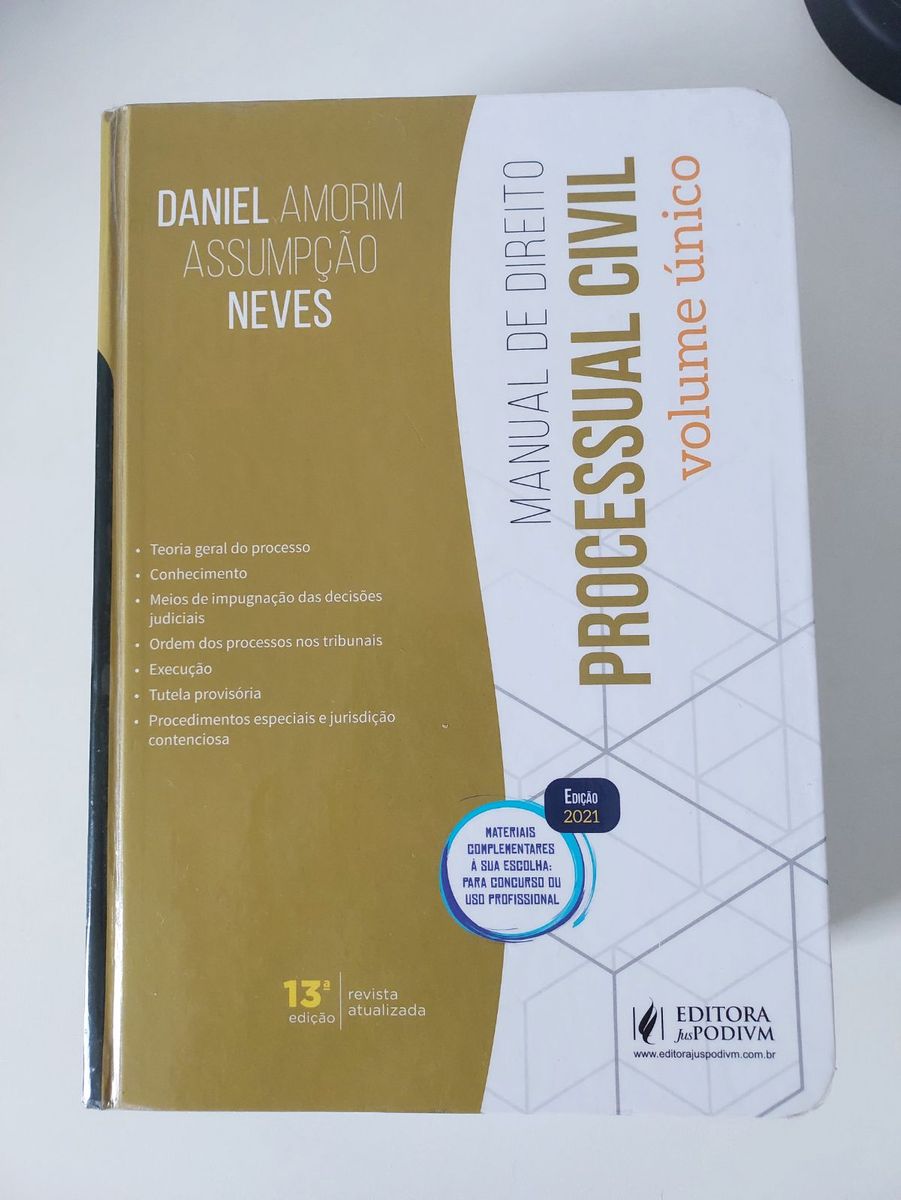 Manual de Processo Civil Daniel Assumpção | Livro Juspodvim Usado ...