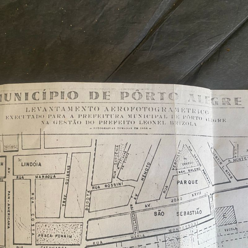 Mapa Antigo de Porto Alegre Original de 1987 | Nunca Usado