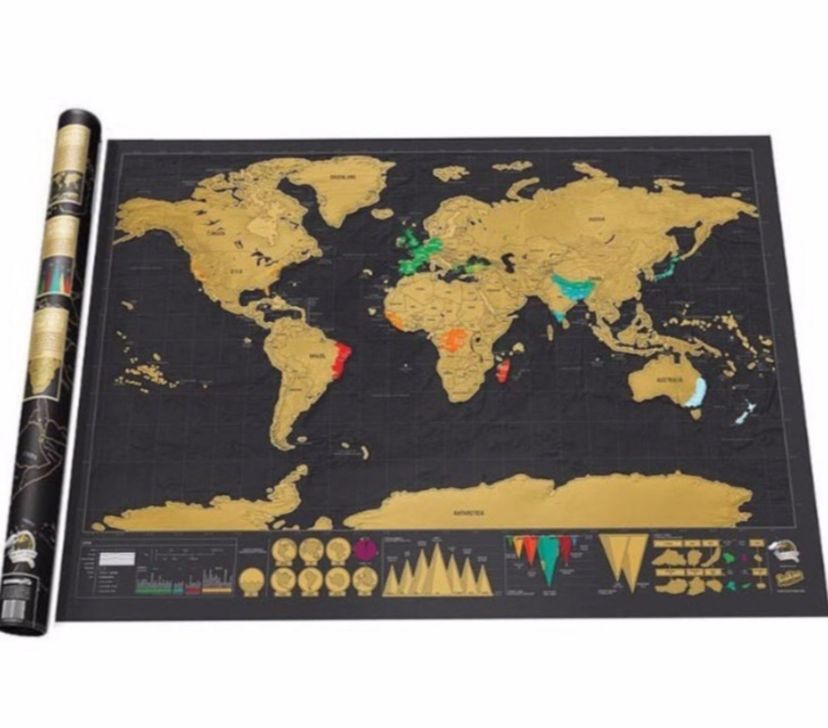 Mapa Raspadinha Deluxe - Scratch Map Deluxe - Mapa de Raspar | Item de ...