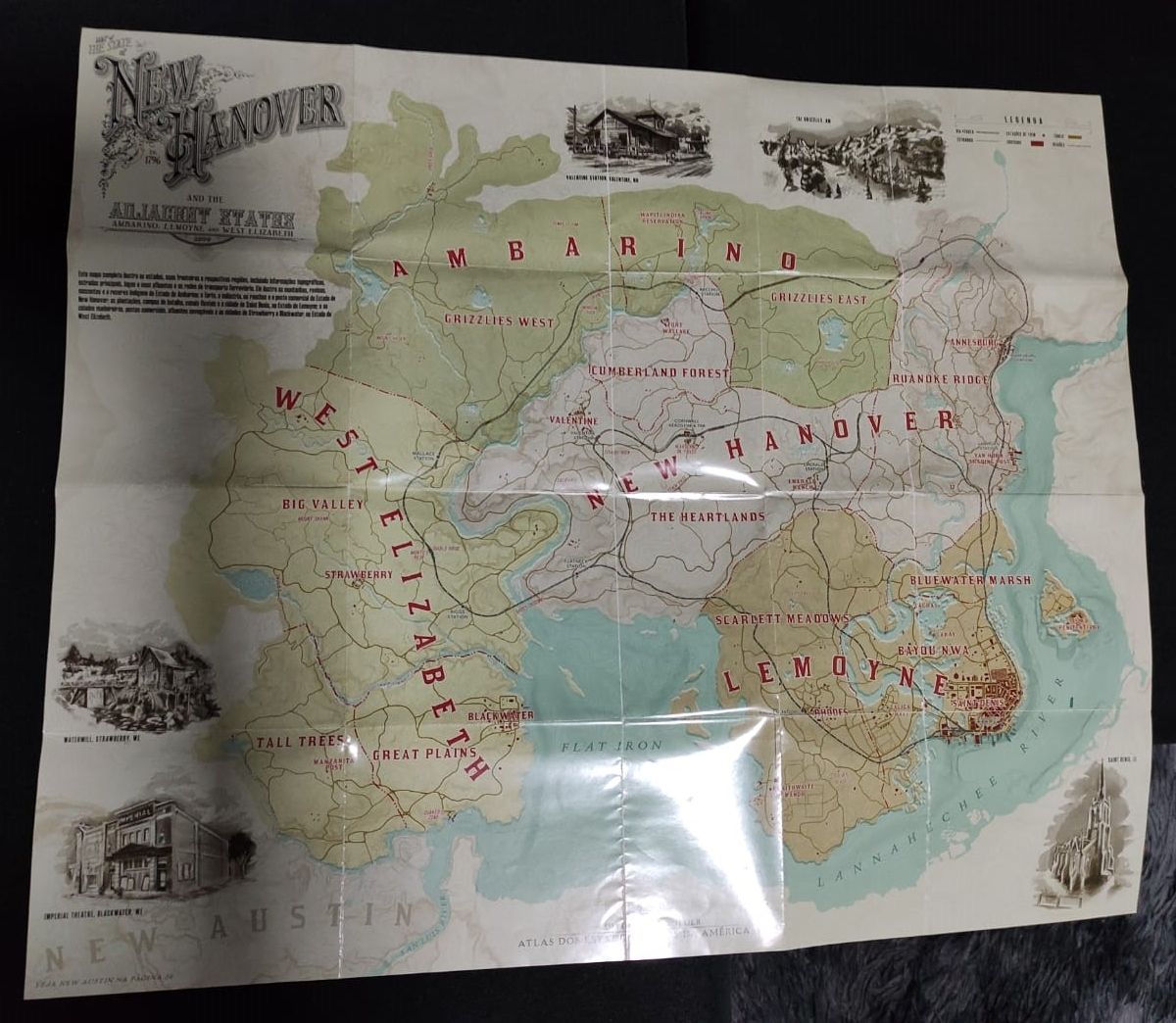 Mapa Red Dead Redemption 2 | Jogo de Computador Rockstar Usado 65997198