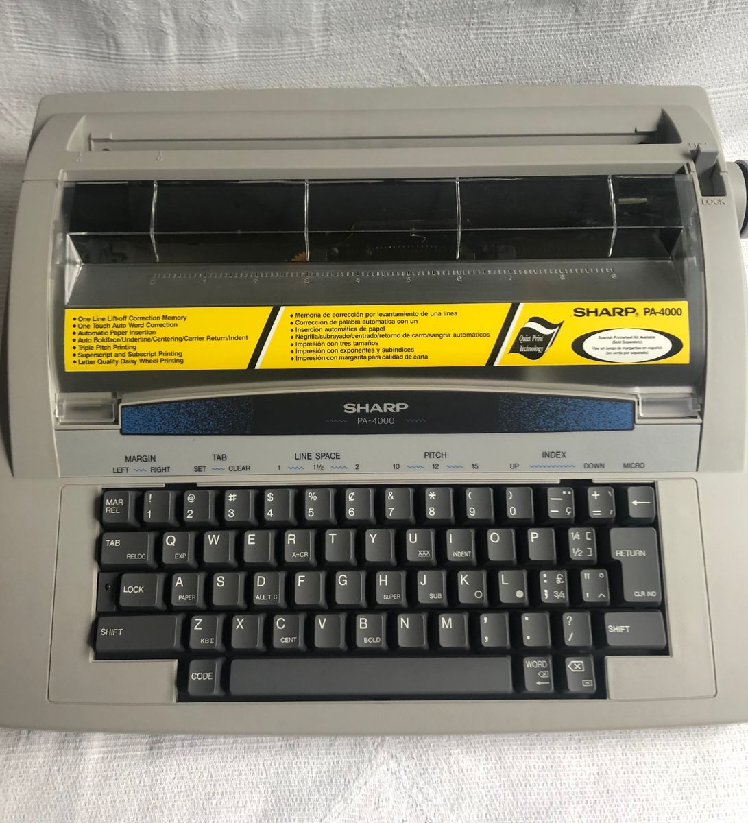 Máquina de Escrever Elética/eletrônica Sharp - Pa4000 - Nova | Item ...