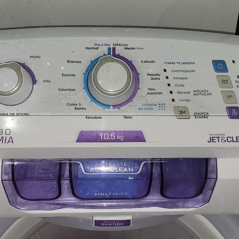 Máquina de Lavar Electrolux 10,5kg Branca Turbo Economia com Jet&Clean e  Filtro Fiapos (LAC11)